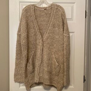 Free People fuzzy oversized Cardigan size M